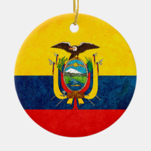 Flagge Ecuadors Keramikornament