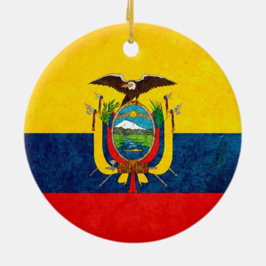 Flagge Ecuadors Keramikornament (Hinten)