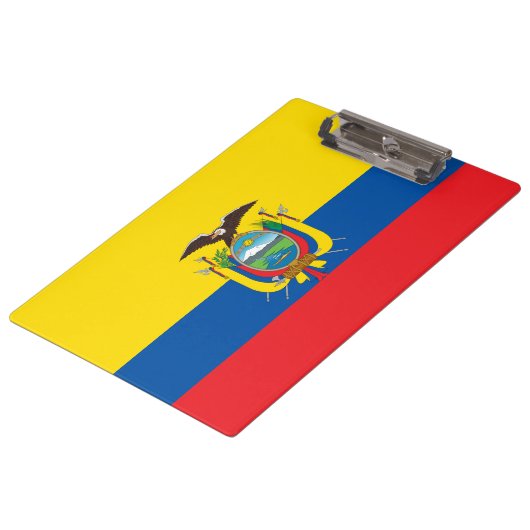 Flagge Ecuadors Klemmbrett (Schrägansicht)