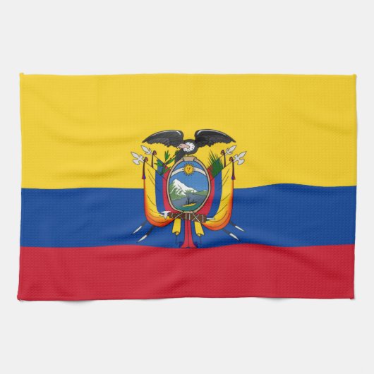 Flagge Ecuadors Küchentuch (Horizontal)