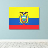 Flagge Ecuadors Leinwanddruck (Insitu (Holzboden))
