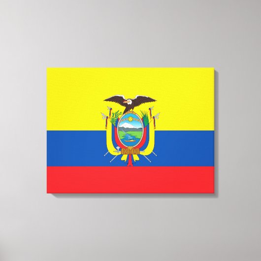 Flagge Ecuadors Leinwanddruck (Vorderseite)
