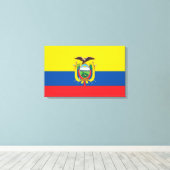 Flagge Ecuadors Leinwanddruck (Insitu (Holzboden))