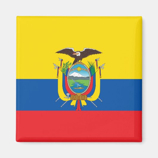 Flagge Ecuadors Magnet (Vorne)