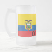Flagge Ecuadors Mattglas Bierglas (Links)