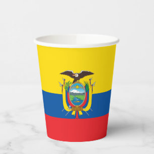 Flagge Ecuadors Pappbecher