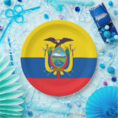Flagge Ecuadors Pappteller (Party)