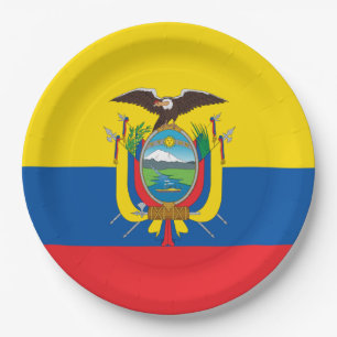 Flagge Ecuadors Pappteller
