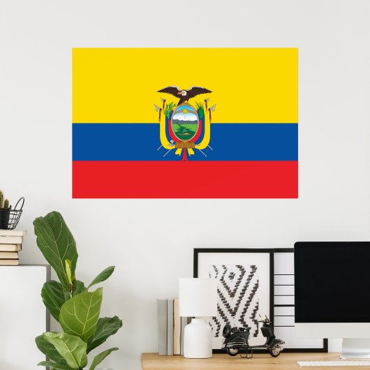 Flagge Ecuadors Poster (Heimbüro)