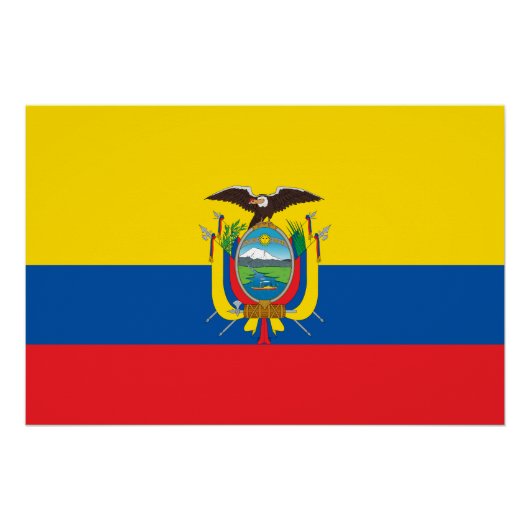 Flagge Ecuadors Poster (Vorderseite)