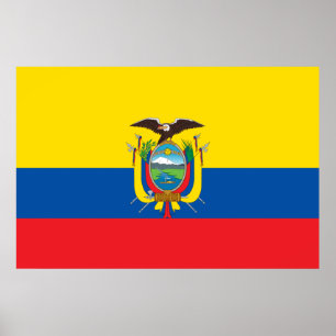 Flagge Ecuadors Poster