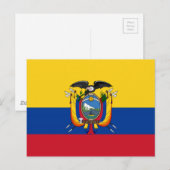 Flagge Ecuadors Postkarte (Vorne/Hinten)