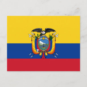 Flagge Ecuadors Postkarte