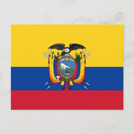 Flagge Ecuadors Postkarte (Vorderseite)