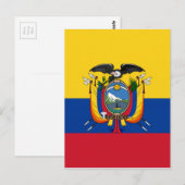 Flagge Ecuadors Postkarte (Vorne/Hinten)
