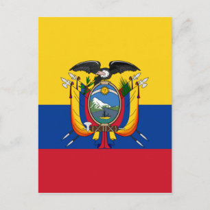 Flagge Ecuadors Postkarte