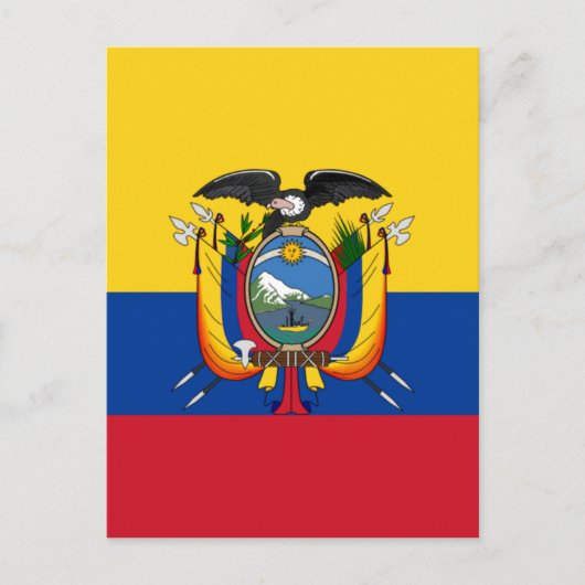Flagge Ecuadors Postkarte (Vorderseite)