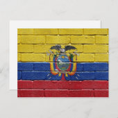 Flagge Ecuadors Postkarte (Vorne/Hinten)