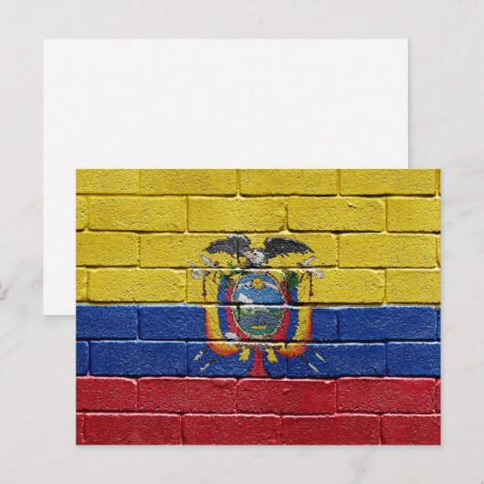 Flagge Ecuadors Postkarte (Vorne/Hinten)