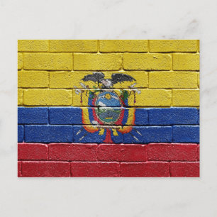 Flagge Ecuadors Postkarte