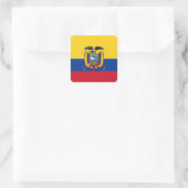 Flagge Ecuadors Quadratischer Aufkleber (Tasche)