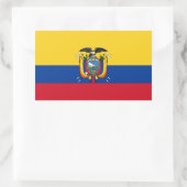 Flagge Ecuadors Rechteckiger Aufkleber (Tasche)