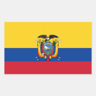 Flagge Ecuadors Rechteckiger Aufkleber
