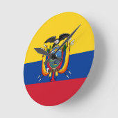 Flagge Ecuadors Runde Wanduhr (Winkel)