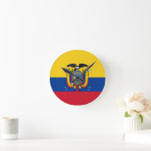 Flagge Ecuadors Runde Wanduhr (Zuhause)