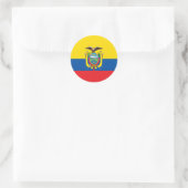 Flagge Ecuadors Runder Aufkleber (Tasche)