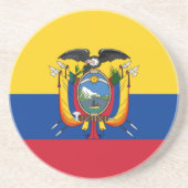 Flagge Ecuadors Sandstein Untersetzer (Vorne)