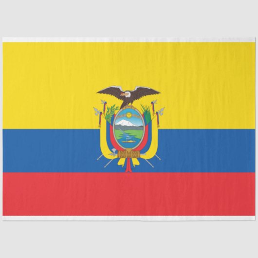 Flagge Ecuadors Seidenpapier (Vorderseite)