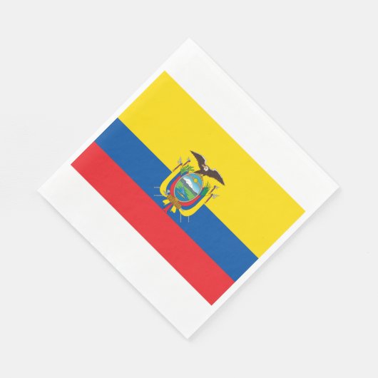 Flagge Ecuadors Serviette (Ecke)