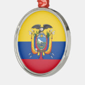 Flagge Ecuadors Silbernes Ornament (Links)