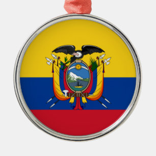Flagge Ecuadors Silbernes Ornament