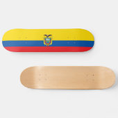 Flagge Ecuadors Skateboard (Horizontal)