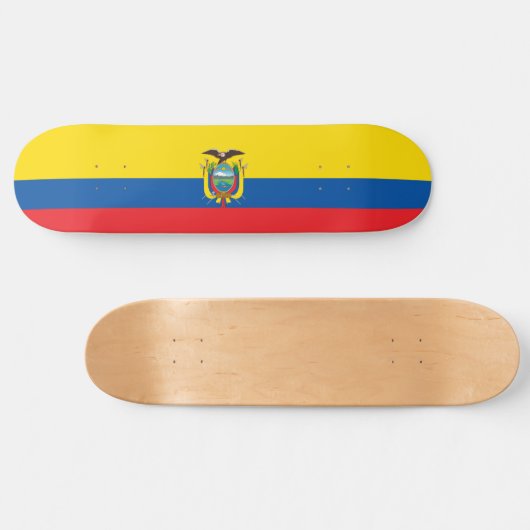 Flagge Ecuadors Skateboard (Horizontal)