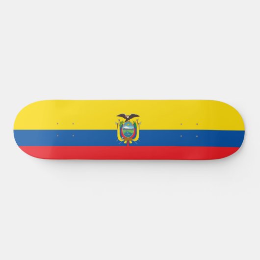 Flagge Ecuadors Skateboard (Horizontal)