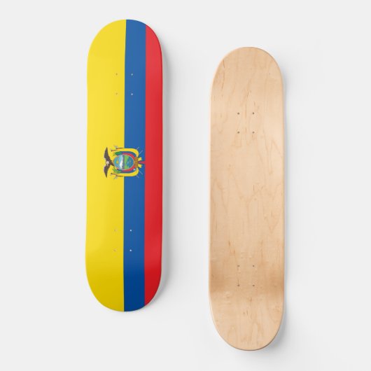 Flagge Ecuadors Skateboard (Vorderseite)