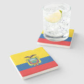 Flagge Ecuadors Steinuntersetzer (Seitenansicht)