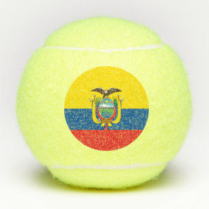 Flagge Ecuadors Tennisbälle