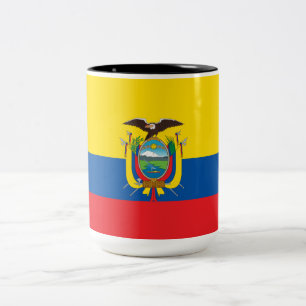 Flagge Ecuadors Zweifarbige Tasse