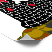 Flagge Edinburghs - SCOTLAND Poster (Ecke)