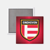 Flagge Eindhoven Magnet (Vorderseite/Rückseite)