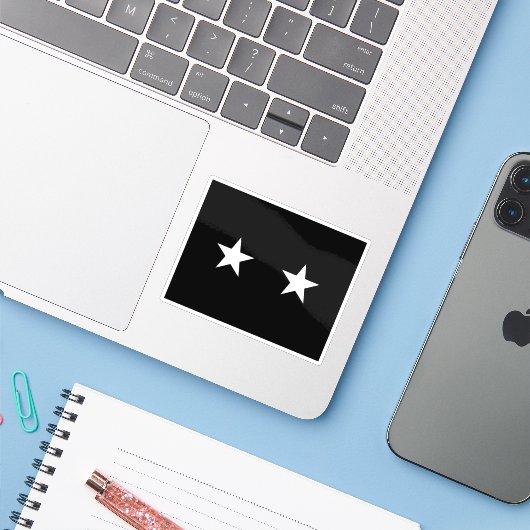 Flagge eines Brigadegeneral der U.S. Space Force Aufkleber (Laptop mit iPhone)