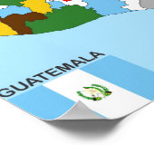 Flagge eines guatemaltekischen Landes Poster (Ecke)