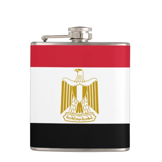 Flagge eingewickelter Flasche Ägyptens Vinyl Flachmann (Vorderseite)