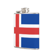 Flagge eingewickelter Flasche Islands Vinyl Flachmann (Links)