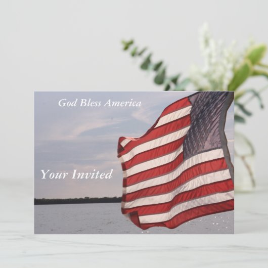 Flagge-Einladung Einladung (Stehend Vorderseite)