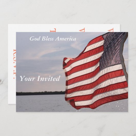 Flagge-Einladung Einladung (Vorne/Hinten)